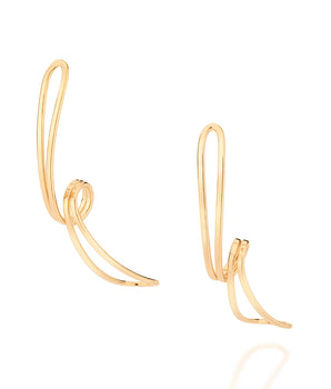 GOLD ABSTRACT TWIST EARRING