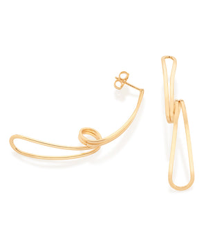 GOLD ABSTRACT TWIST EARRING