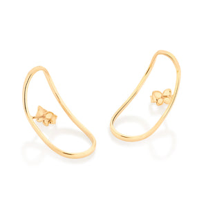 GOLD HOLLOW OVAL EARRINGS