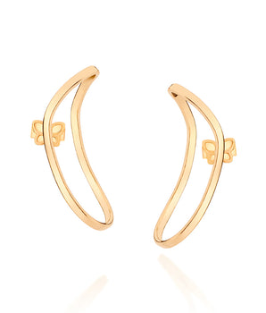 GOLD HOLLOW OVAL EARRINGS