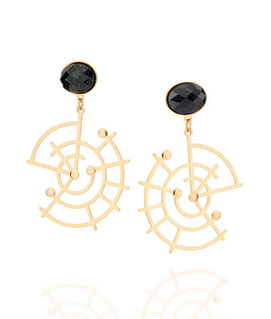 GOLD NIGHT SKY EARRINGS