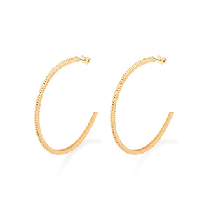 GOLD EVERY MORNING LARGE HOOP EARRINGS