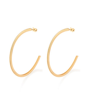 GOLD EVERY MORNING LARGE HOOP EARRINGS
