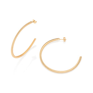 GOLD EVERY MORNING LARGE HOOP EARRINGS