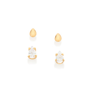 GOLD DEW DROPS STUD EARRINGS KIT