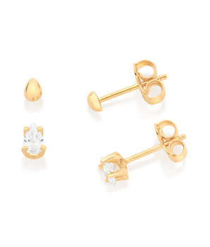 GOLD DEW DROPS STUD EARRINGS KIT