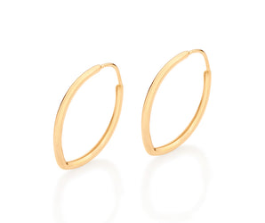 GOLD OVAL HOOP EARRINGS