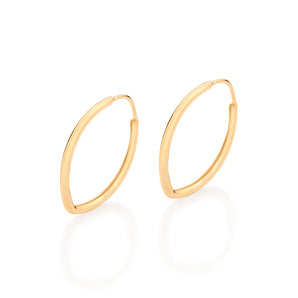 GOLD OVAL HOOP EARRINGS