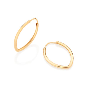 GOLD OVAL HOOP EARRINGS