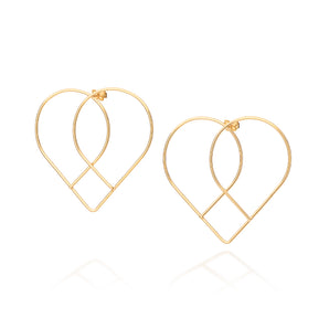 GOLD BROKEN HEART MAXI EARRINGS