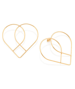 GOLD BROKEN HEART MAXI EARRINGS