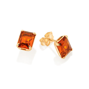 GOLD PLATED EARRING WITH CRYSTAL