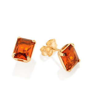 GOLD PLATED EARRING WITH CRYSTAL