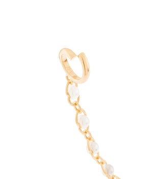 GOLD PEARLED CHAIN EAR CLIMBER