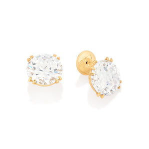 GOLD LIGHT BUTTON EARRING