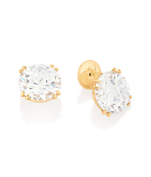GOLD LIGHT BUTTON EARRING