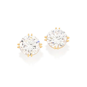GOLD LIGHT BUTTON EARRING