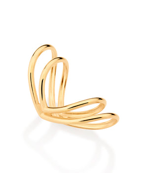 GOLD DOUBLE BAND EAR CUFF