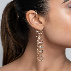 GOLD SHINNING RAIN EAR WRAP