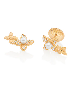 GOLD FLOWER GARDEN EARRINGS