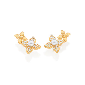 GOLD FLOWER GARDEN EARRINGS