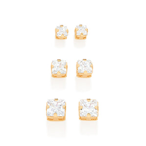 GOLD POINT OF LIGHT TOO STUD EARRINGS KIT