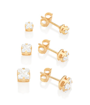 GOLD POINT OF LIGHT TOO STUD EARRINGS KIT