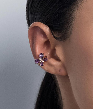 GOLD BUTTERFLY EAR CUFF IN PURPLE