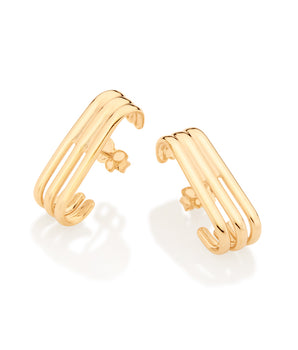 GOLD TRIPPLE BAND EAR HOOK