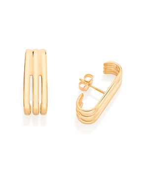 GOLD TRIPPLE BAND EAR HOOK