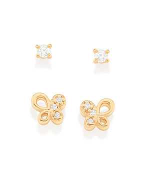 GOLD LOVELY BUTTERFLY STUD EARRING KIT
