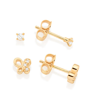GOLD LOVELY BUTTERFLY STUD EARRING KIT
