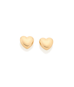 GOLD TINY HEART STUD EARRINGS