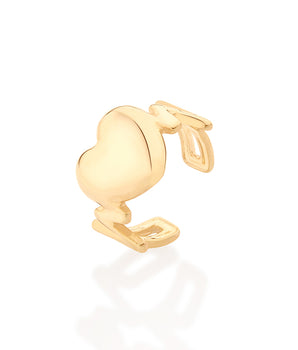 GOLD HEART BEAT EAR CUFF
