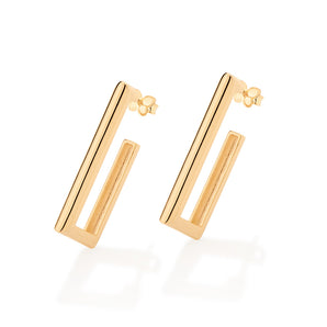 GOLD SQUARE HOOP EARRINGS