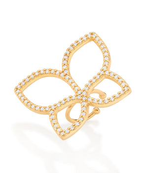 GOLD PLATED EARRING WITH ZIRCONIA
