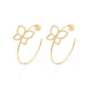 GOLD PLATED EARRING WITH ZIRCONIA