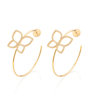 GOLD PLATED EARRING WITH ZIRCONIA