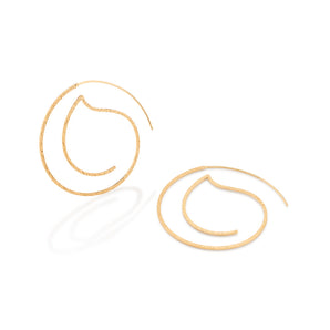 GOLD CATCHING FIRE HOOP EARRINGS