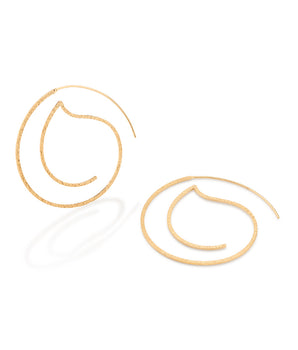 GOLD CATCHING FIRE HOOP EARRINGS