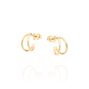 GOLD RINGS OF FIRE SMALL HOOP EARRINGS