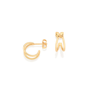 GOLD RINGS OF FIRE SMALL HOOP EARRINGS