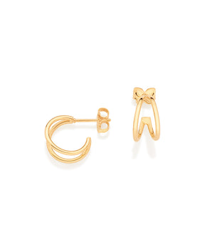 GOLD RINGS OF FIRE SMALL HOOP EARRINGS