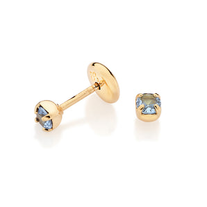 GOLD PLATED KID'S EARRING WITH ZIRCONIA