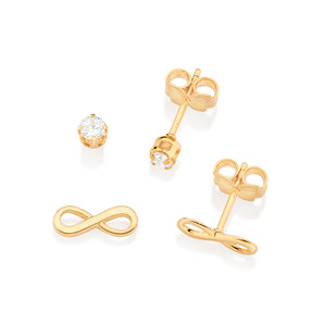 GOLD INFINITY SIGN EARRING KIT