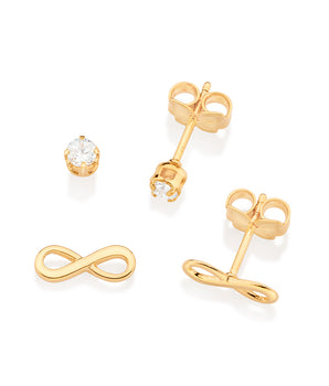 GOLD INFINITY SIGN EARRING KIT