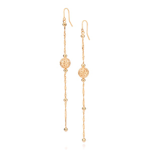 GOLD PLATED PENDULUM EARRING