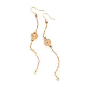 GOLD PLATED PENDULUM EARRING
