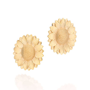 GOLD SUNFLOWER STUD EARRINGS