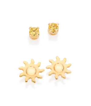 GOLD SUN STUD EARRINGS KIT